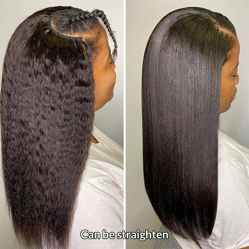 Kinky Straight U Part Human Hair Glueless wigs | ISEE HAIR