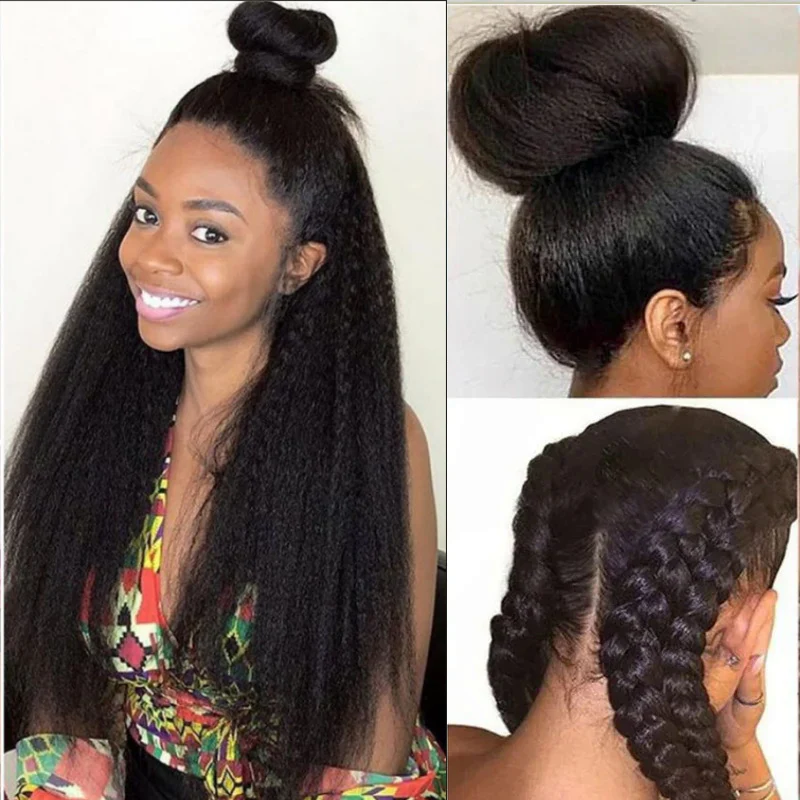 Invisi Drawstring Wigs Kinky Straight 360 Glueless Wig