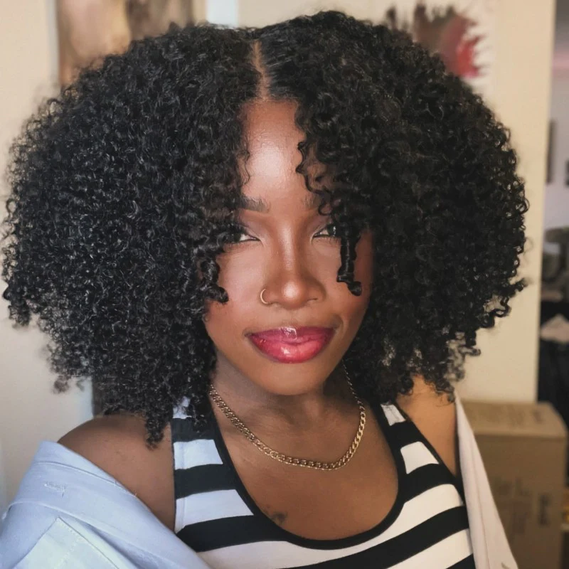 4C Hair Wigs Afro Curly Wear Go Glueless Lace Closure Wig with HD Lace Beginner Friendly