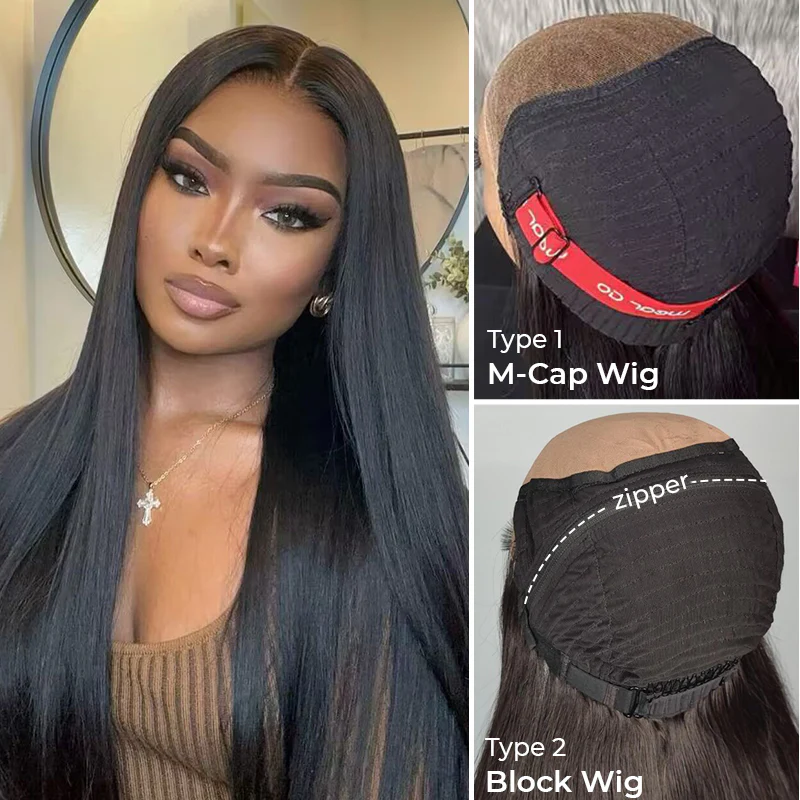 Bye Bye Knots Wig M-Cap Wear Go 9x6 Silky Straight Wig