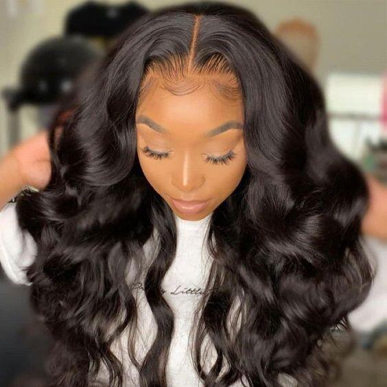 ISEE HAIR Body Wave Lace Front Wig Pre Plucked Human Hair Wigs