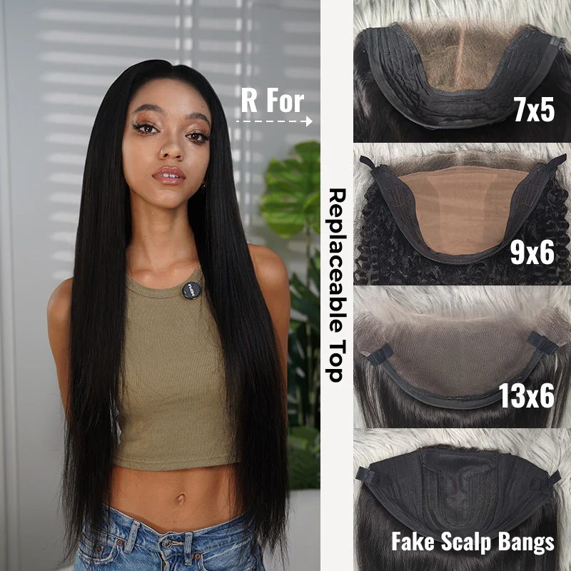 Isee Block Wigs Straight Block R&B Replaceable Lace Top