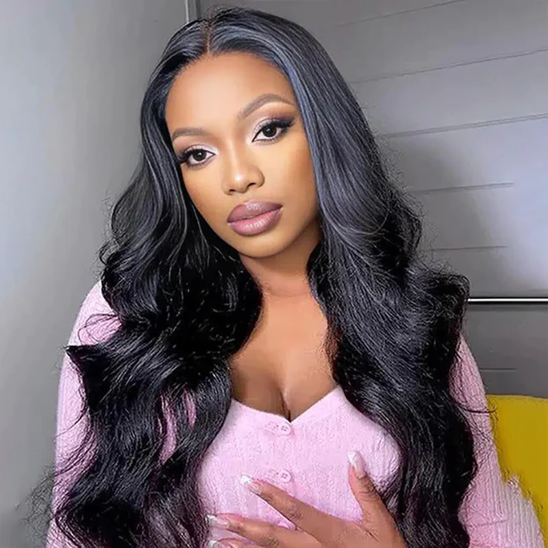 V Part/Thin Part Body Wave Wig Human Hair Glueless Wigs For Beginner