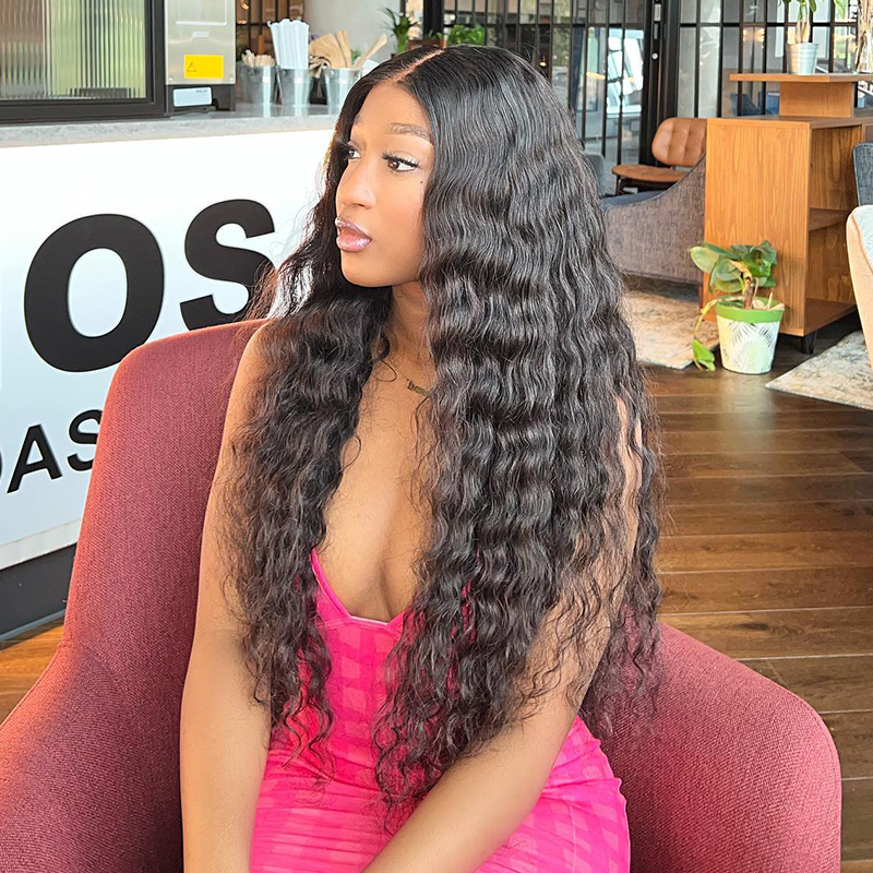 ISEE HAIR New Arrival Upart Wig , Natural Black Loose Deep Wigs