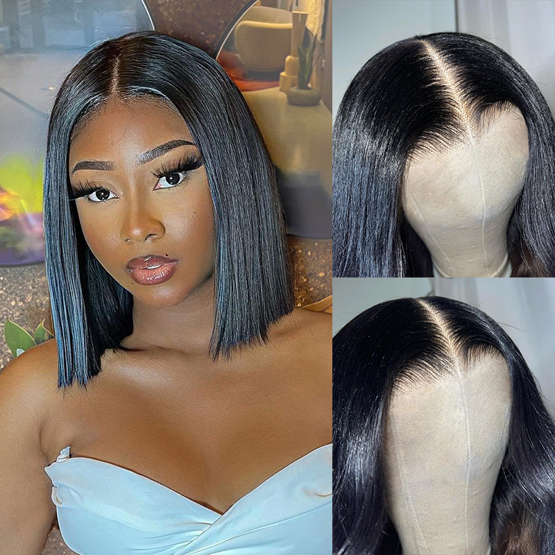 straight glueless bob wigs