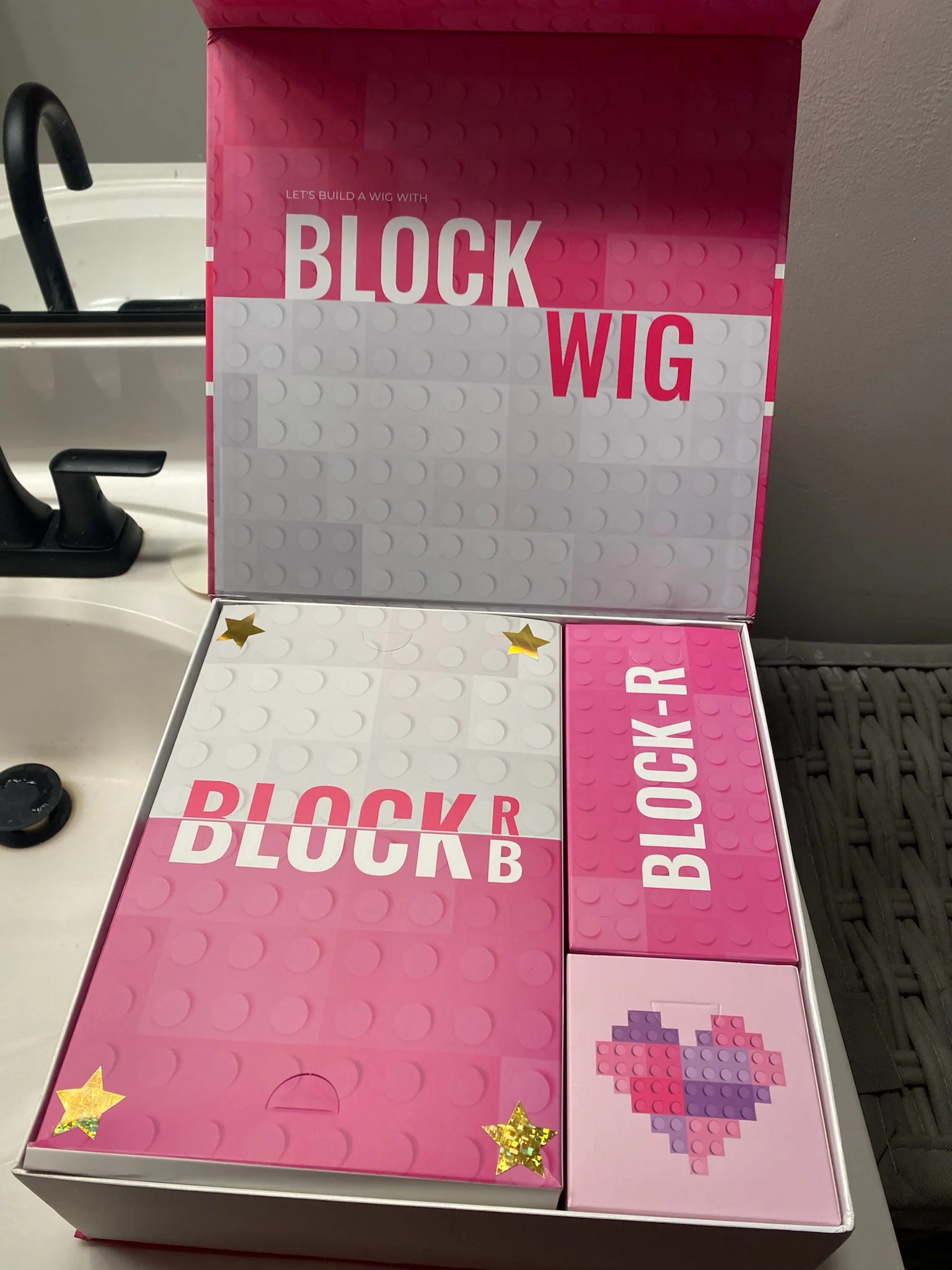 ISEE Block Wig Silky Straight Block R & B Replacement Wigs R for Replaceable Top B For Bottom Base