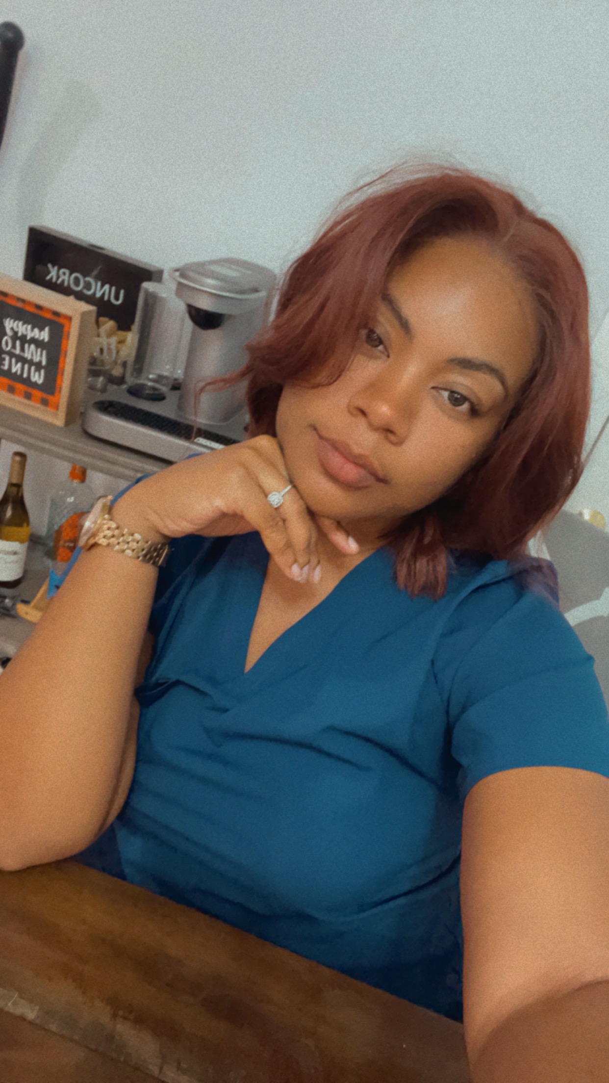 ISEE Wear Go Reddish Brown Color Straight Glueless Wig