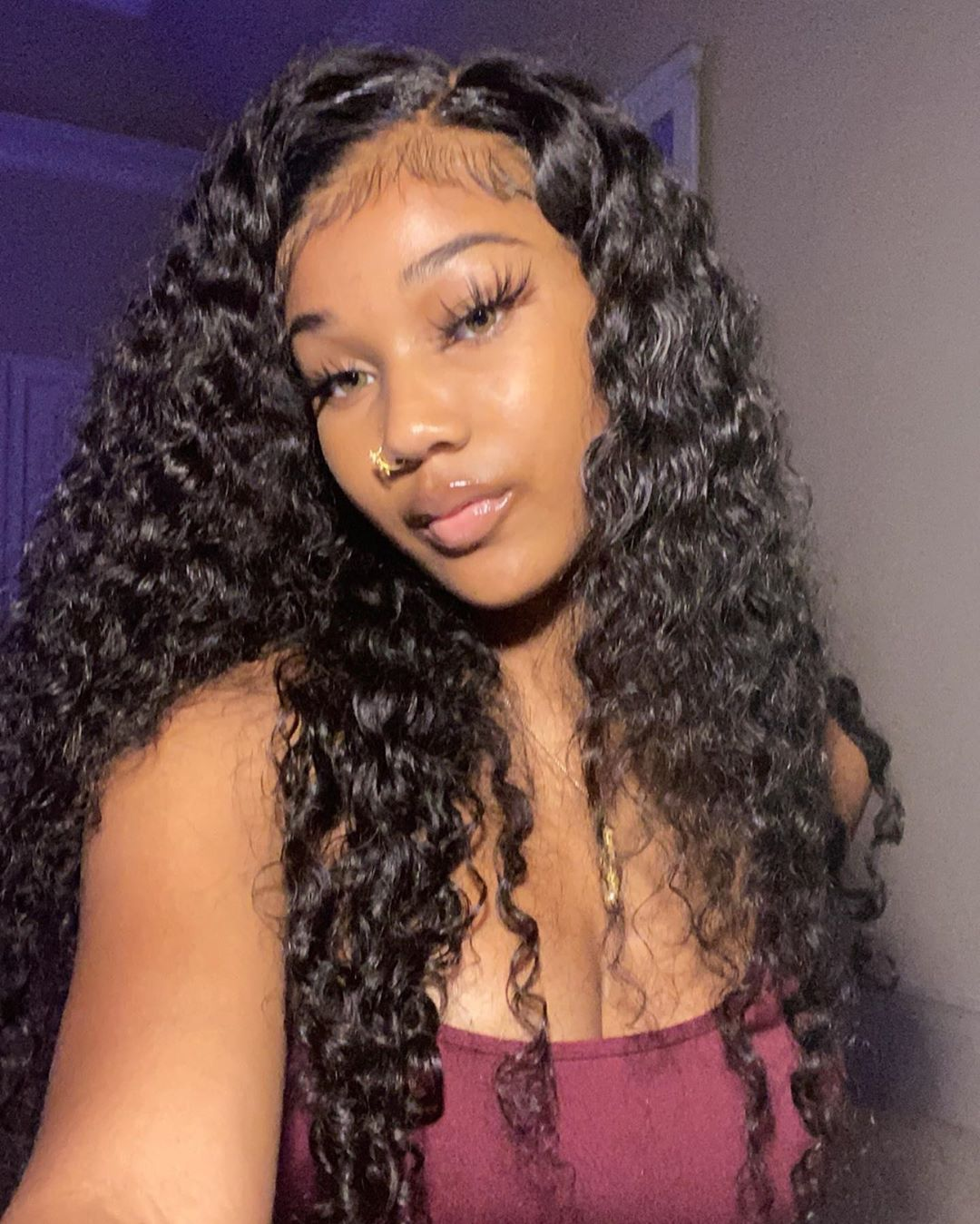 ISEE Invisi Draw-strings Deep Wave 13x6 HD Full Lace Frontal Pre-Cut Pre-Plucked Natural Hairline Wear Go Wig