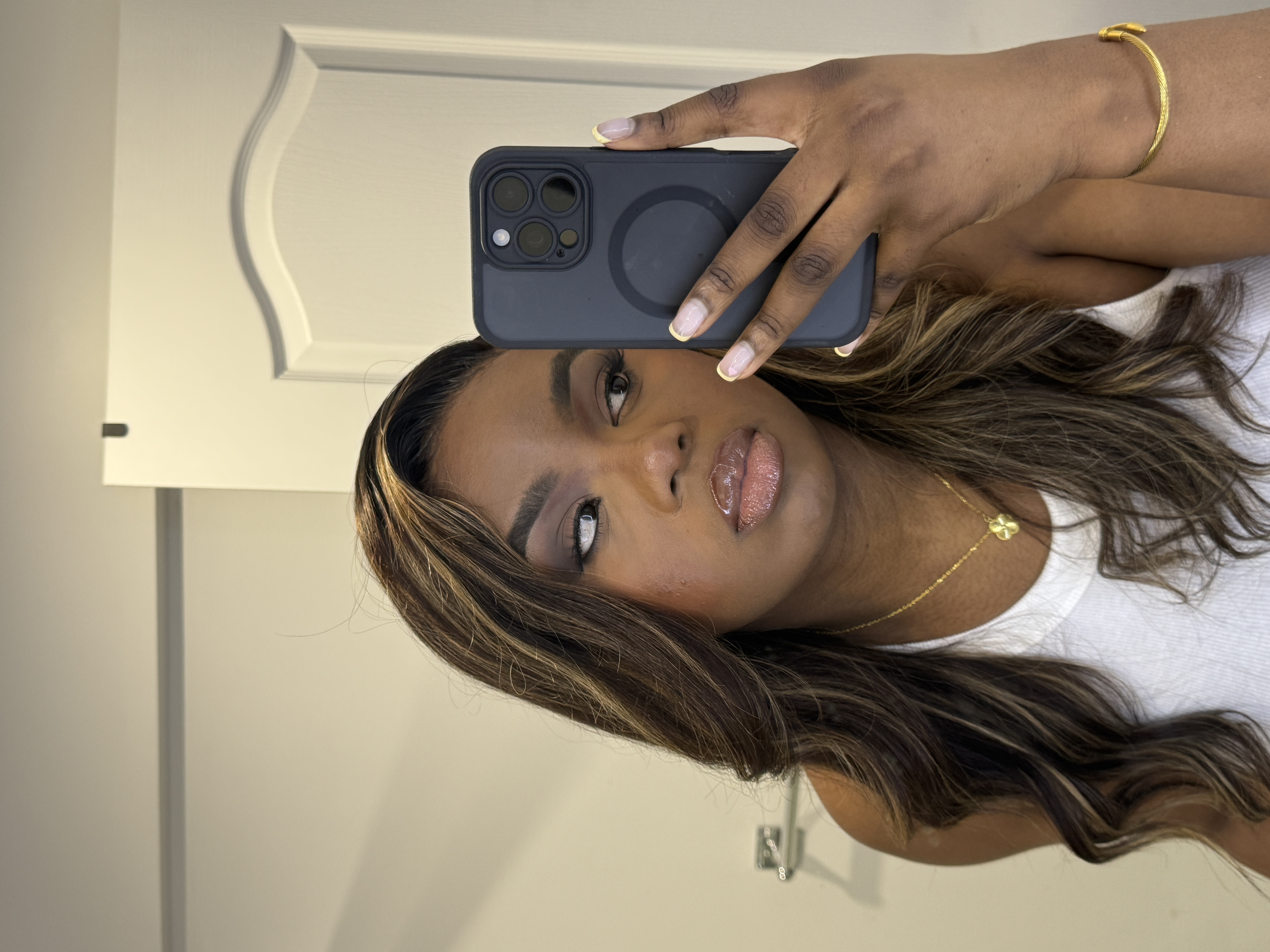 ISEE Layered Cut Brown Balayage Highlight Straight Wear Go Glueless Wig | Pre-Sale