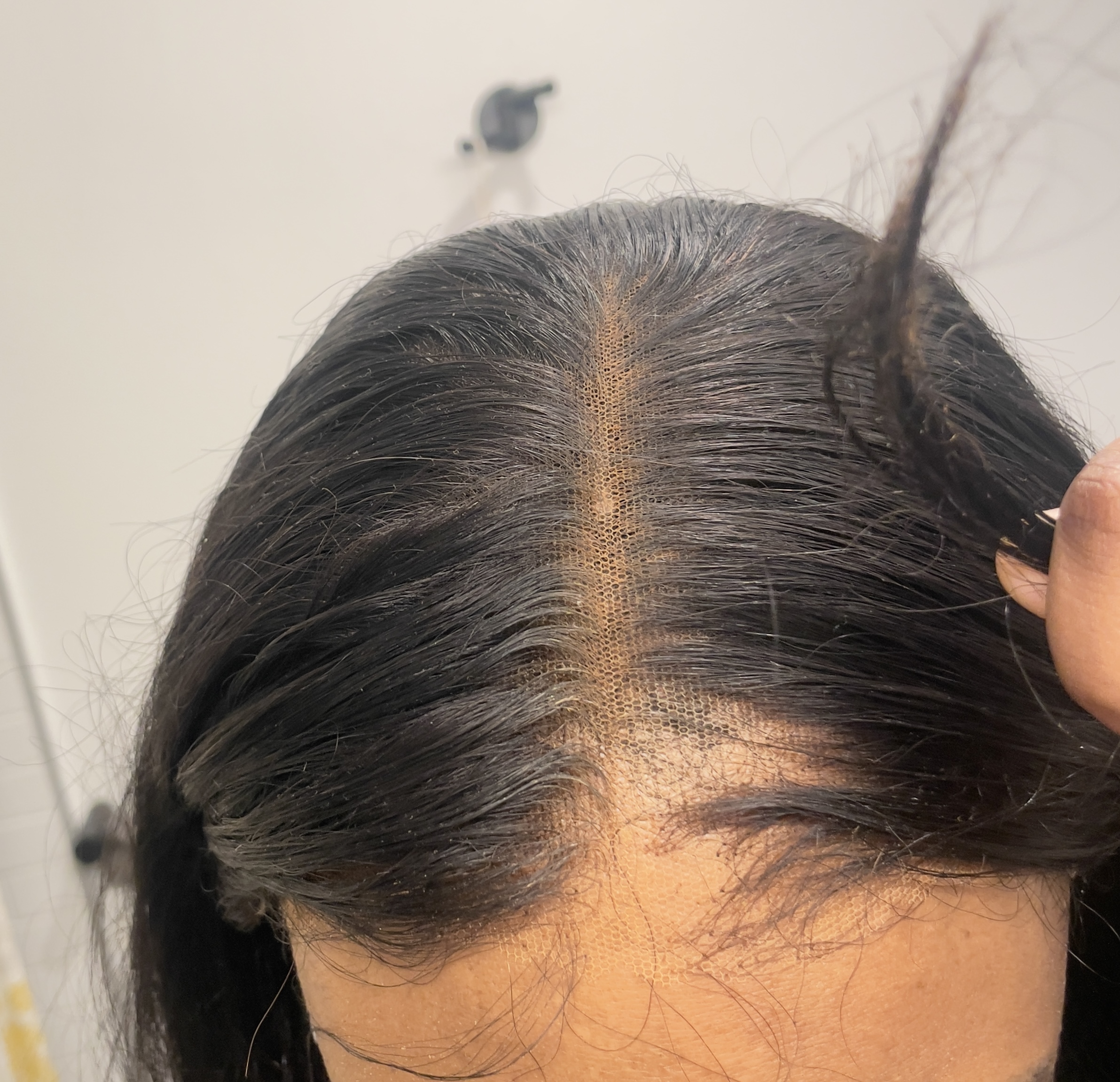 ISEE Block Wig Silky Straight Block R & B Replacement Wigs R for Replaceable Top B For Bottom Base