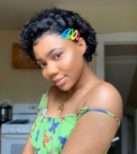 Short Curly Pixie Haircut 13*4 Lace Front Wig