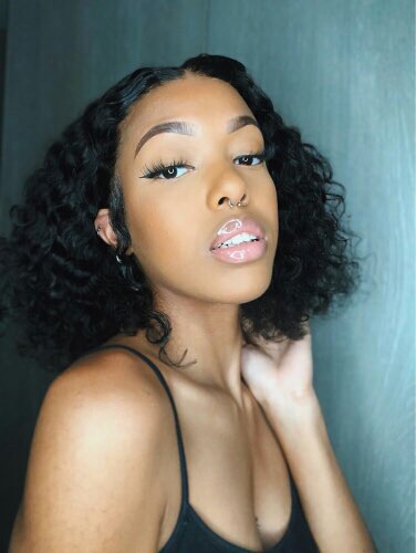 Invisible HD Lace Short Bob Deep Curly Lace Wig | ISEE HAIR