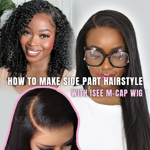 how to make side part hairstyle with isee m cap wear go wig