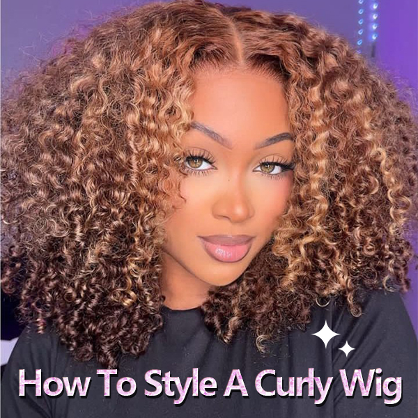 how to style a curly wig