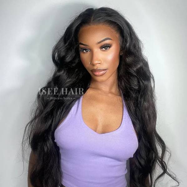<p>ISEE Body Wave Lace Front Wigs Pre Cut HD Lace Glueless Wig Natural Hairline</p>