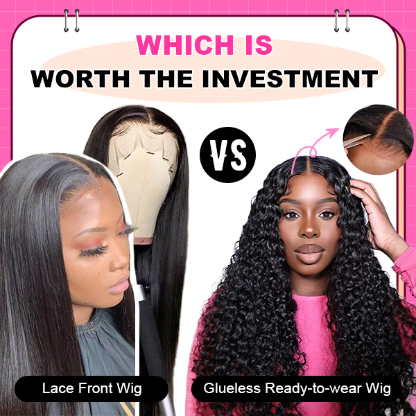 lace front wig vs glueless ready to wear wig