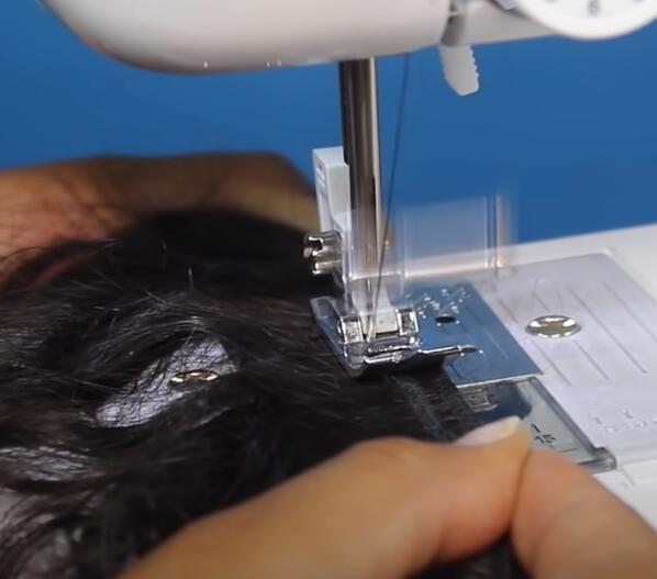 How to Make A Wig sewing into a wig